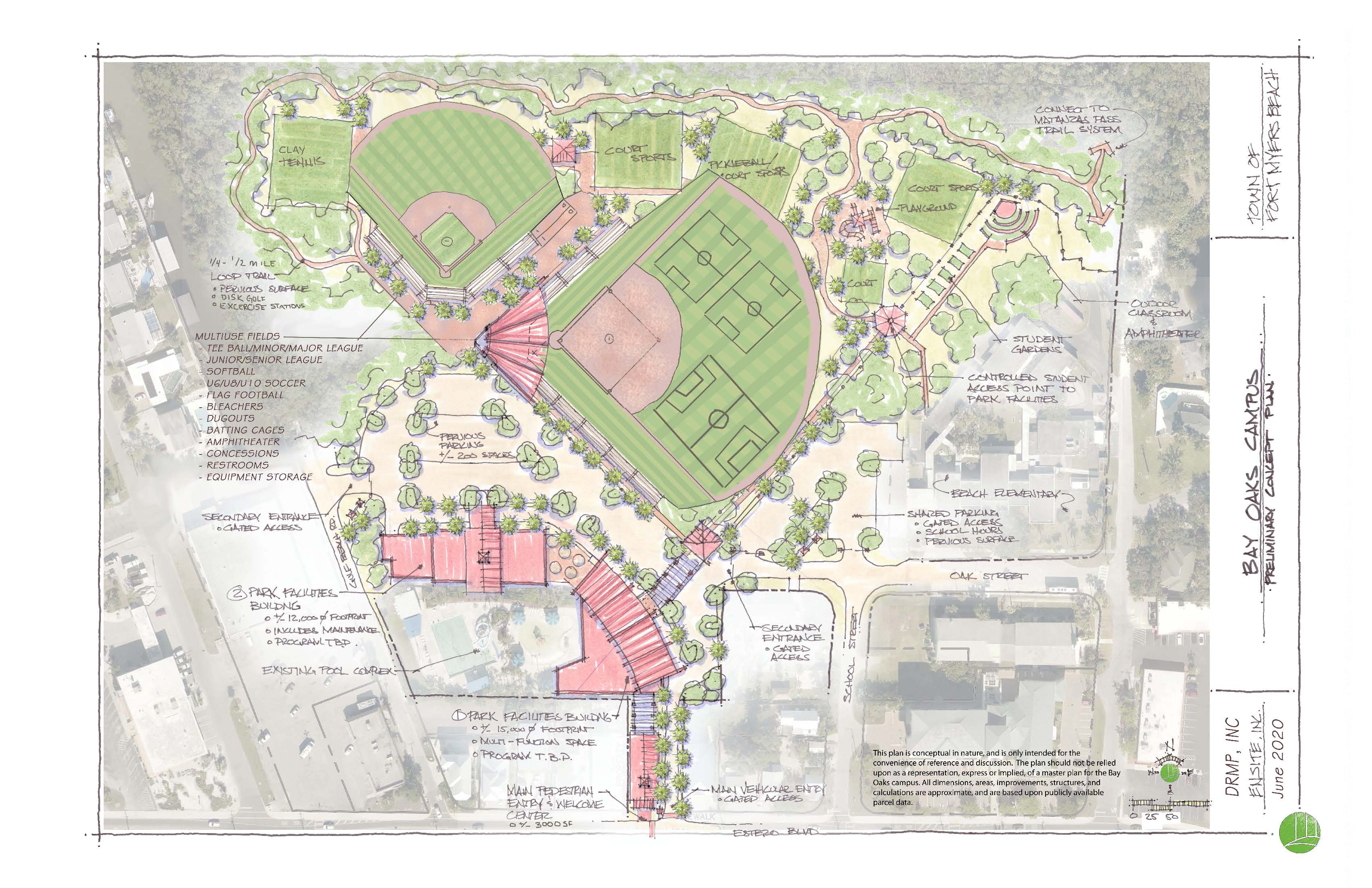 Bay Oaks Recreational Campus rendering july 2020