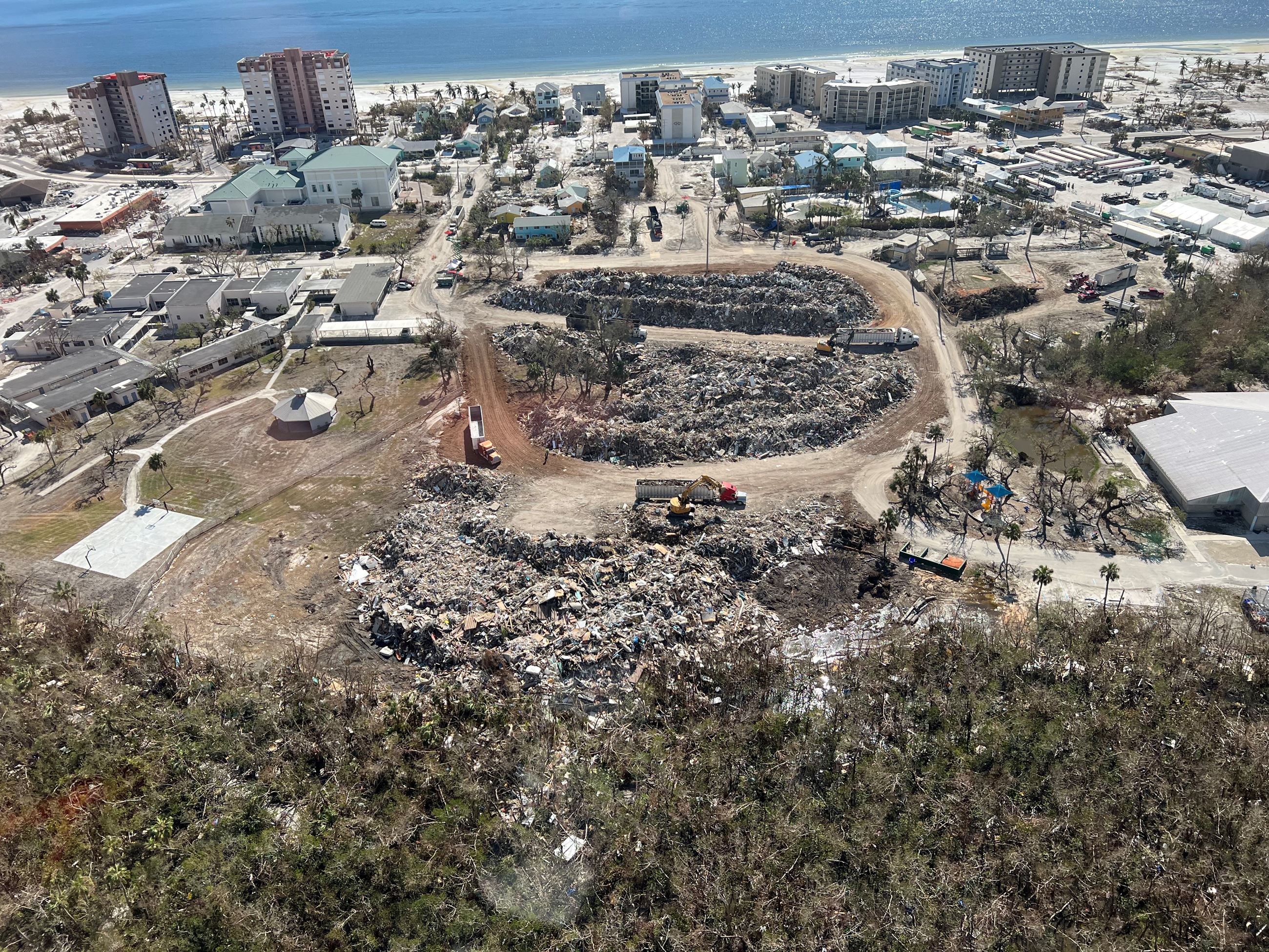 Debris staging area on FMB
