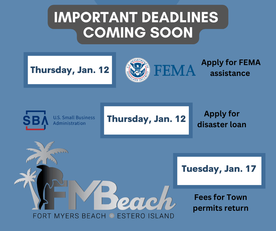 IMPORTANT DEADLINES COMING SOON 1-11-23