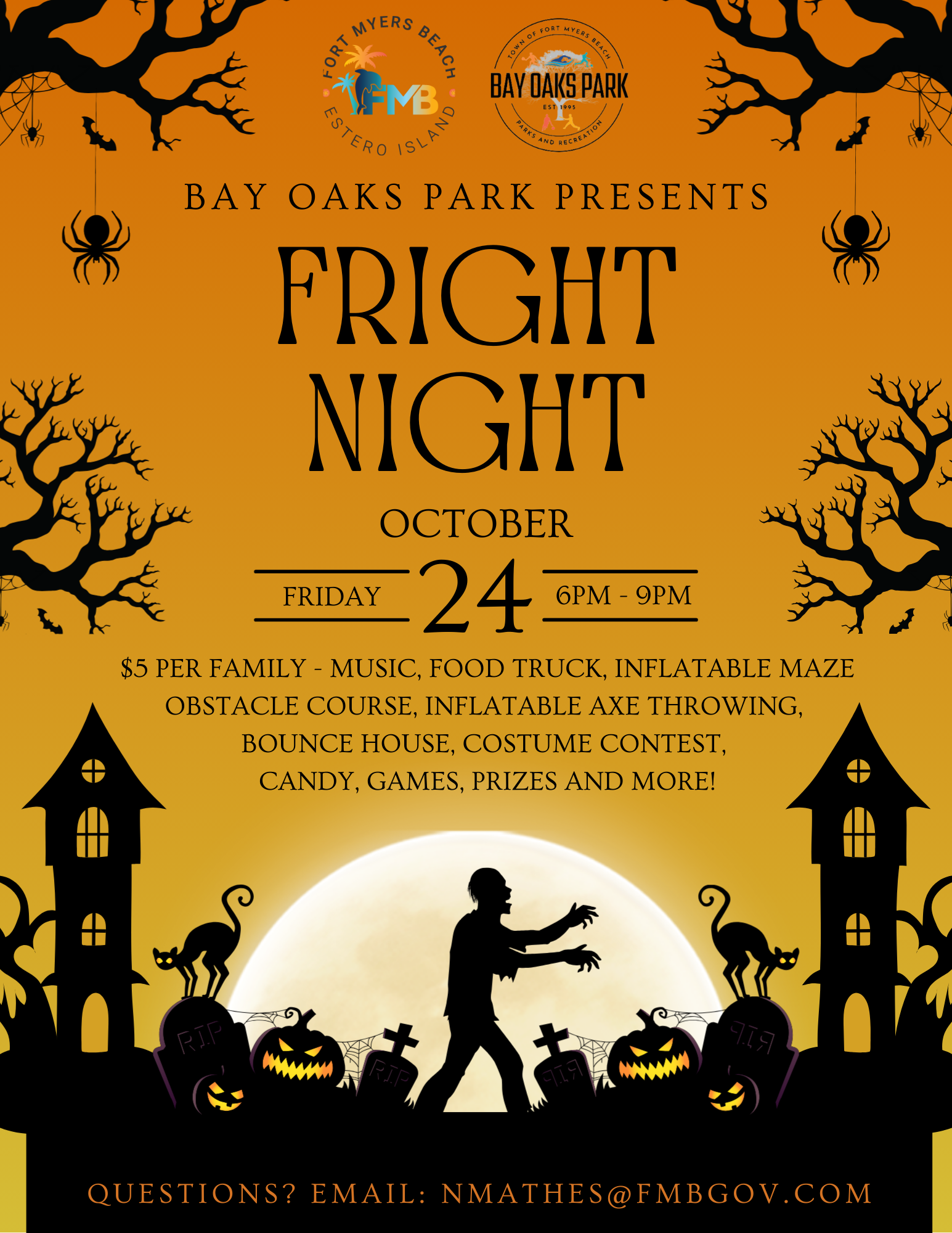 Bay Oaks Fright Night 2025 Flyer