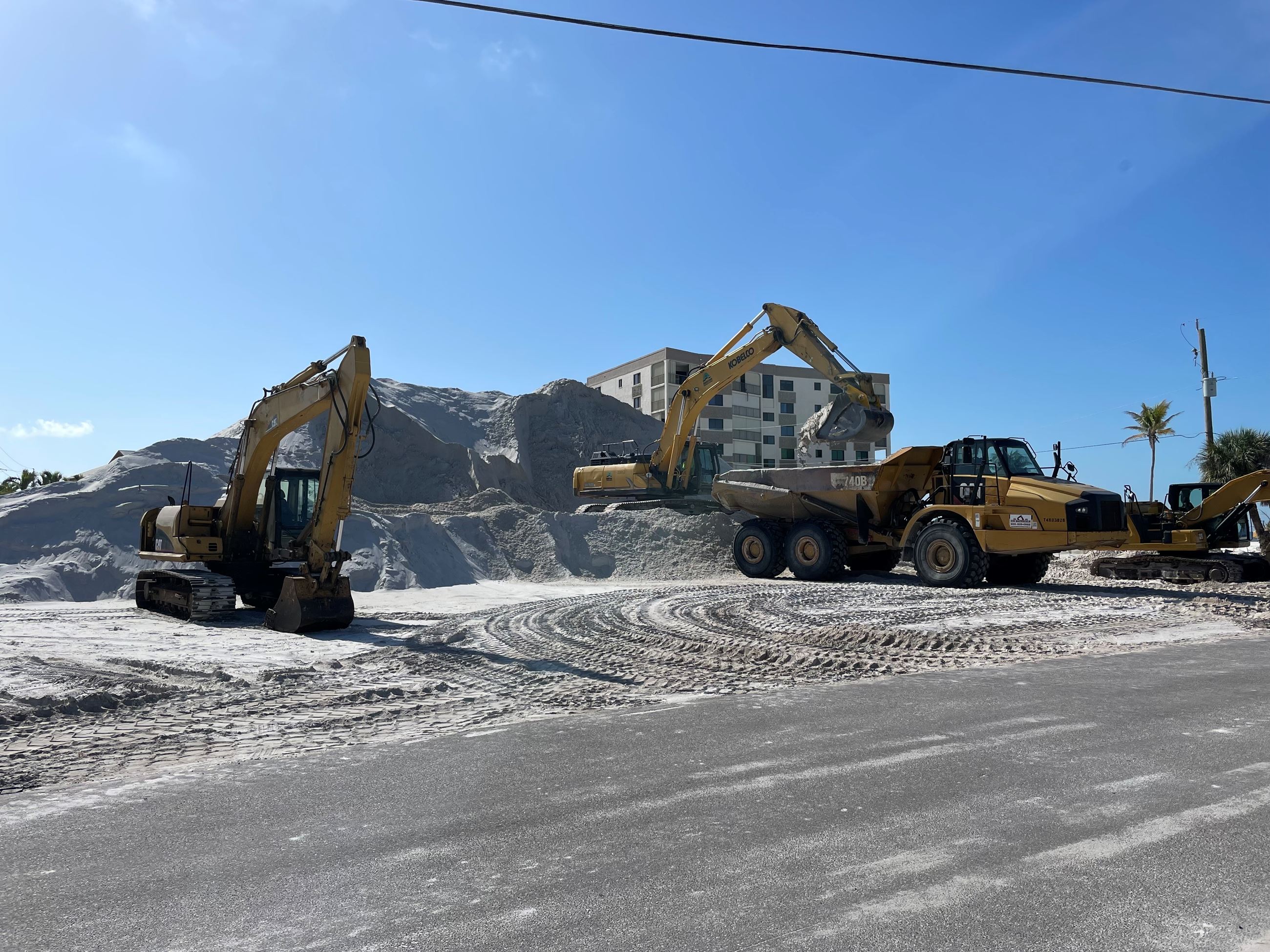 sand pile at moms estero boulevard