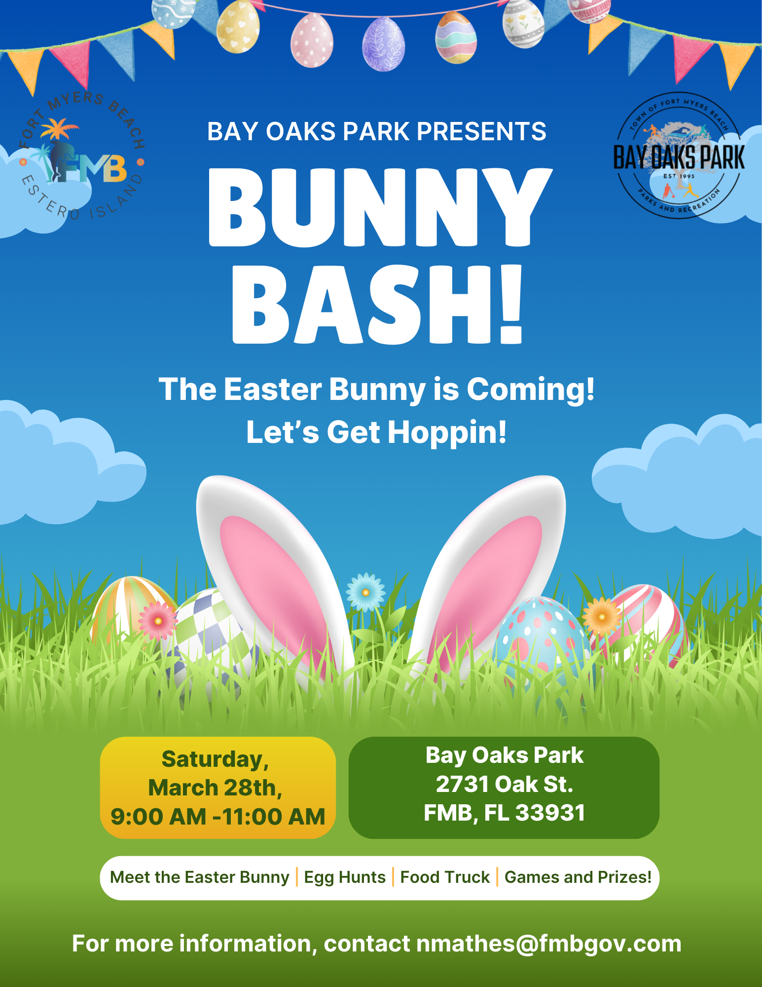 Bunny Bash Easter Event Flyer